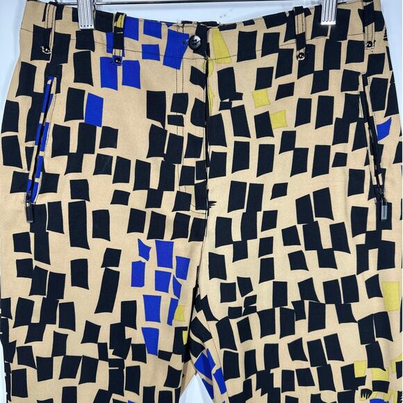 Jamie Sadock Capri Pants Geometric Print Performance Stretch 92302 Size 8 * Golf - Picture 2 of 12